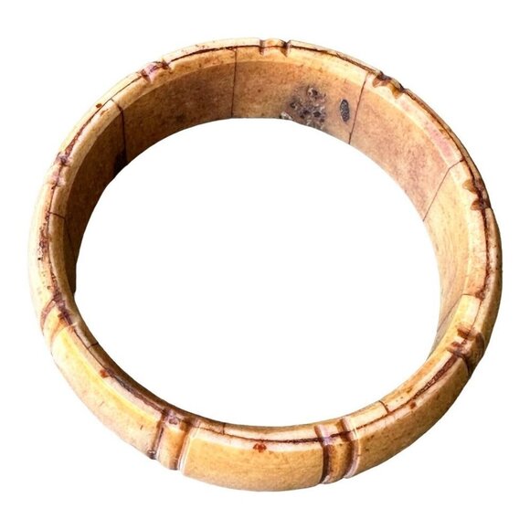 Vintage Asian Camel Bone‎ Chunky Bangle Bracelet Fine Polish Well Patinated - Picture 7 of 10